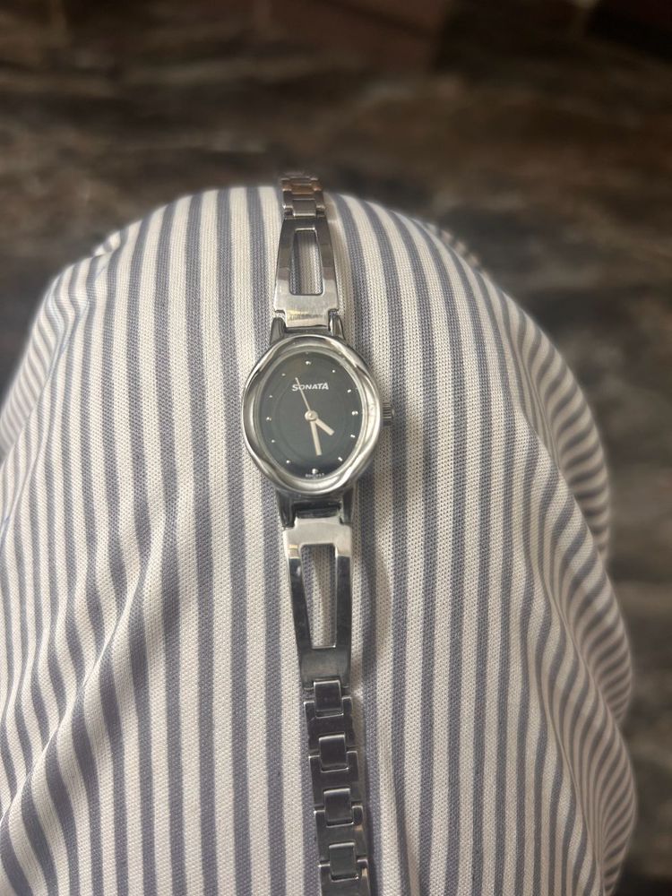 Sonata Silver Ladies Watch