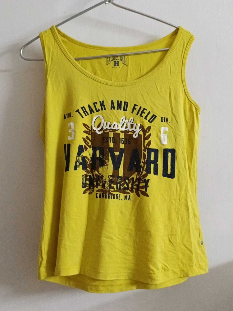 Sleeveless Yellow Tee