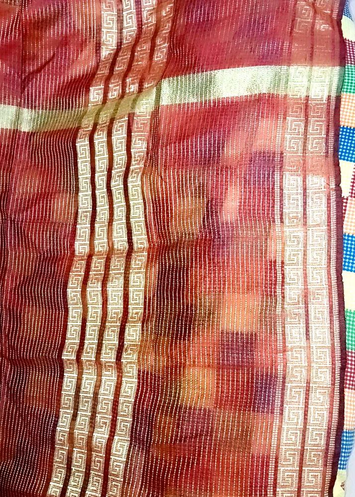 Net Stall In Red And Golden With Tassels