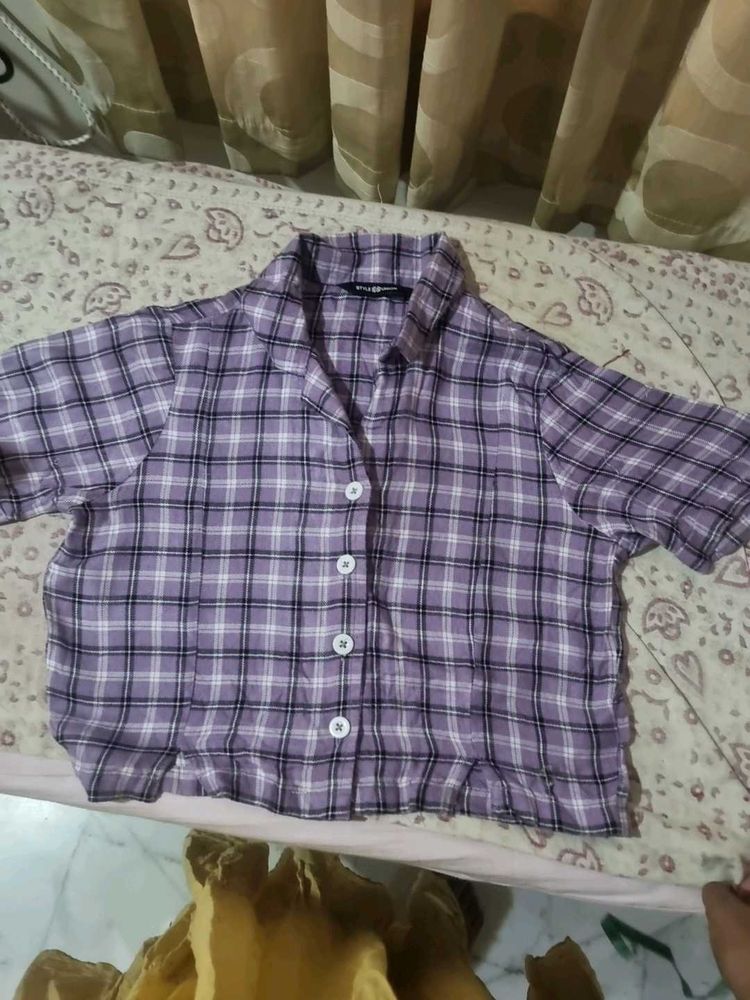 Trendy Plaid Crop Top