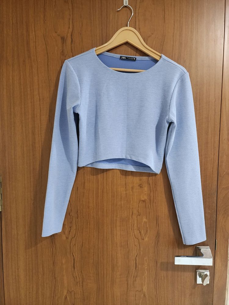 Pastel Blue Crop Top