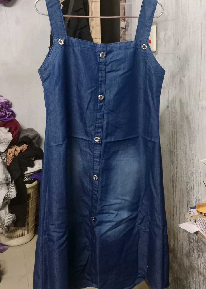Denim Button-Down Dress