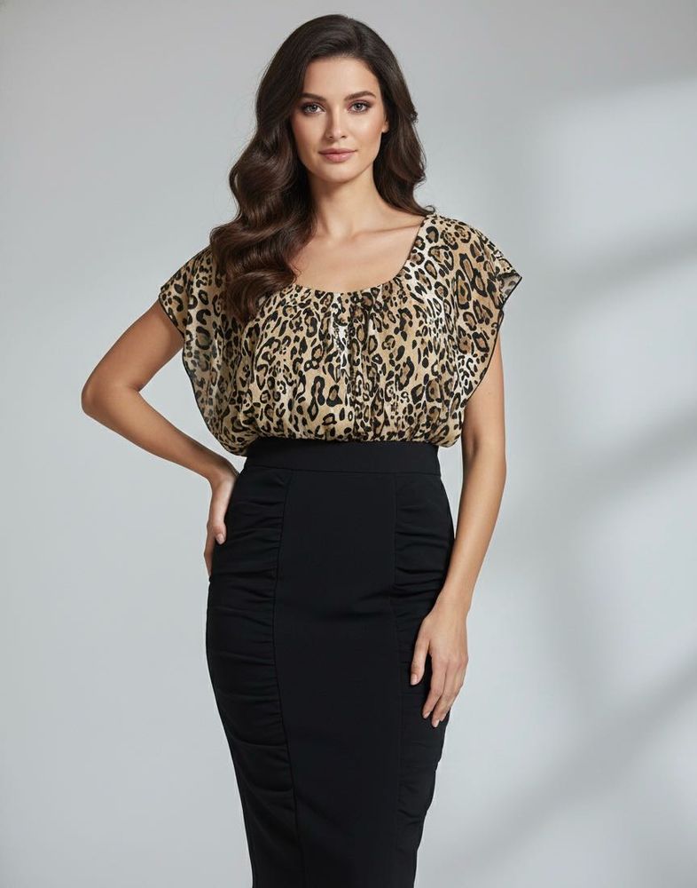 Chic Animal Print Top