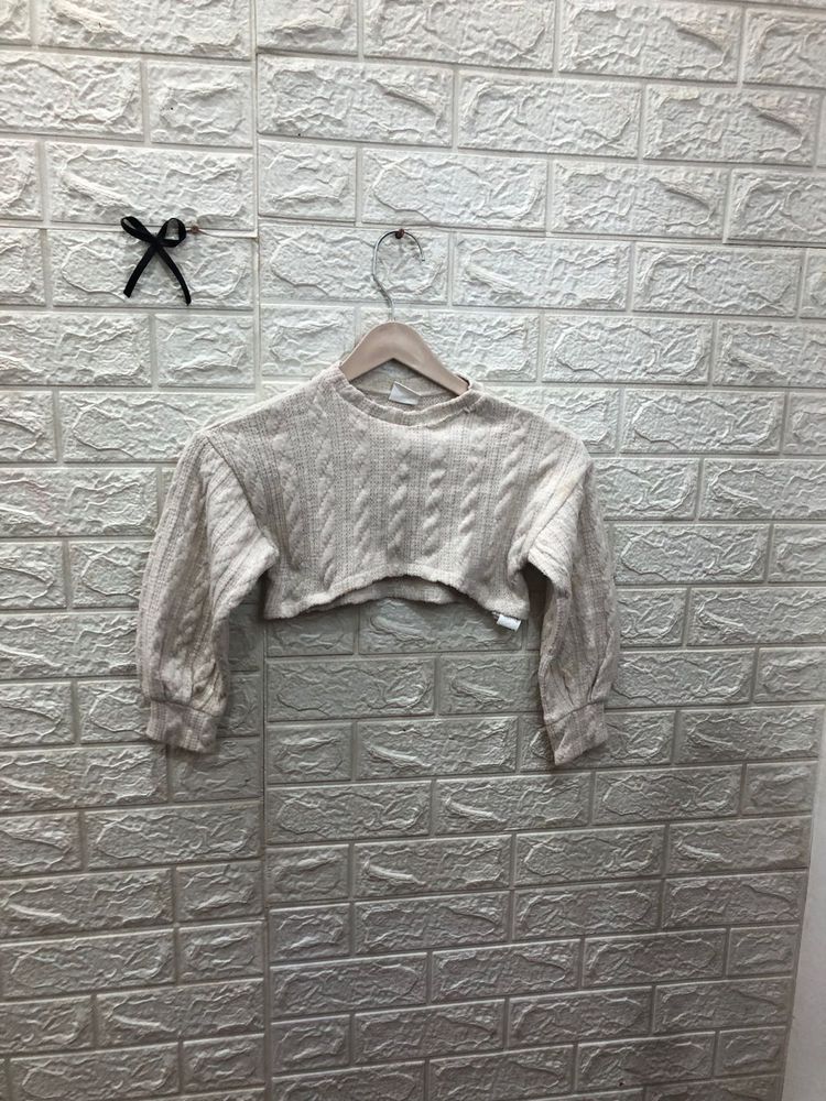 Cropped Knit Sweater🕷️🕸️‼️