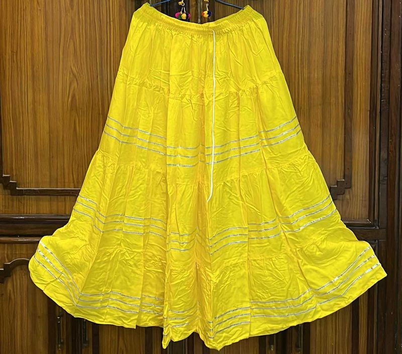 Yellow Tiered Skirt