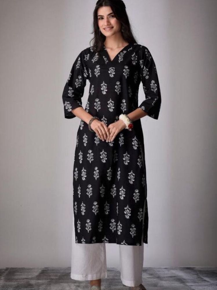 Elegant Floral Print Kurta
