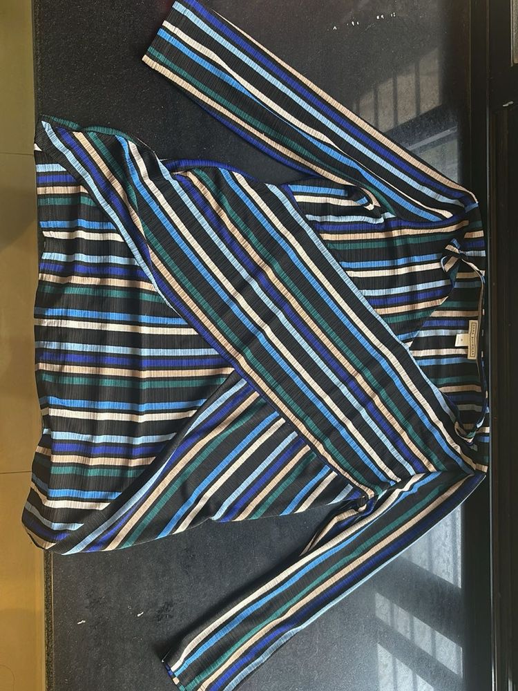 Stretchable Multi Colour Strip Top