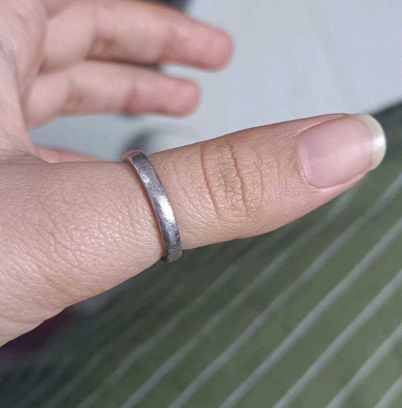 real Silver Band Ring