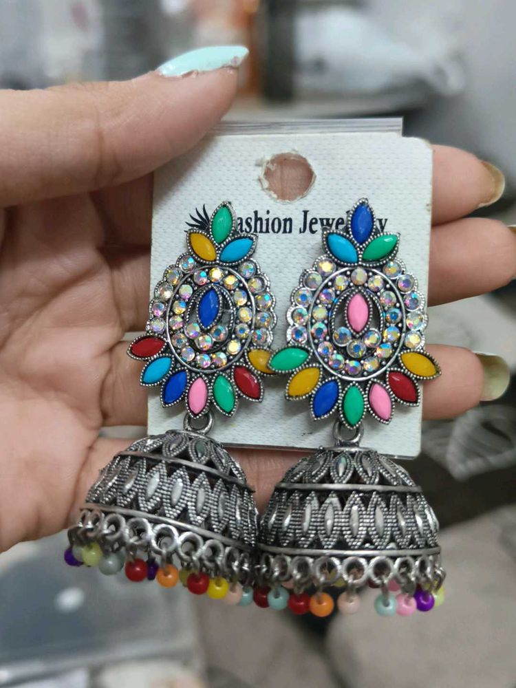 Jhumka For Navratri Outfit