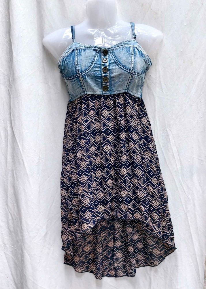 10210. Cute Denim Top Dress