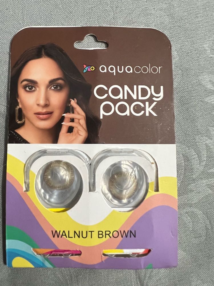 Aqua Color Walnut Brown Contacts