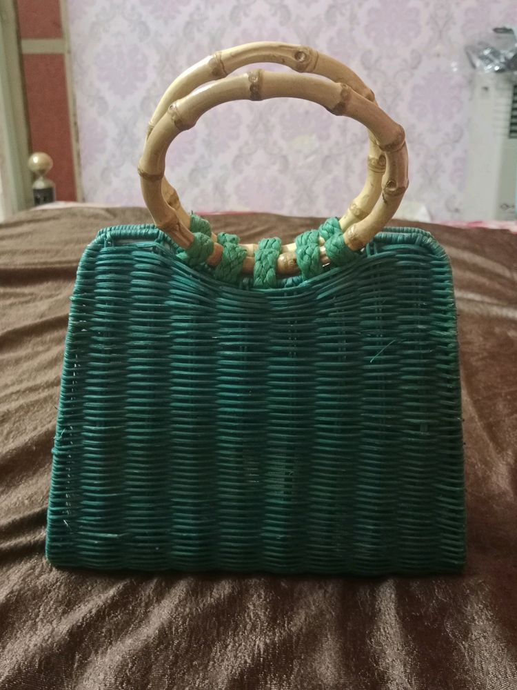 Zara Sea Green Hand Bag