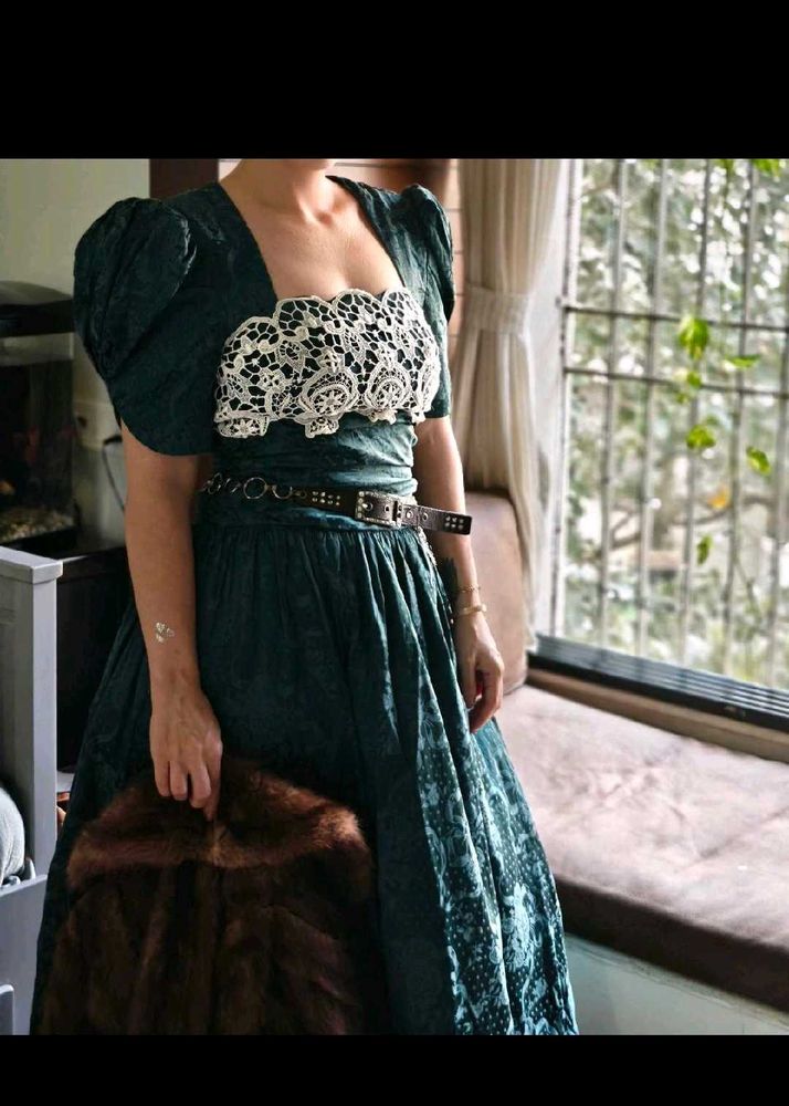 Vintage Beauty Cottagecore Peasant Style Dress