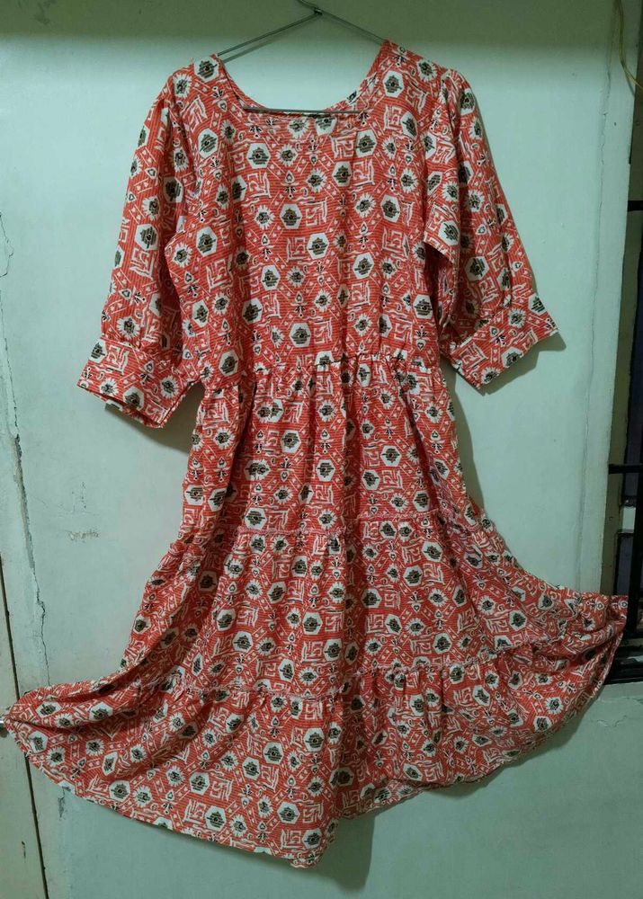 Orange Round Kurti