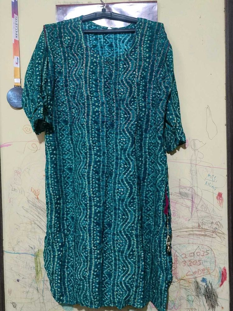 Bandhani Kurti Sharara Set