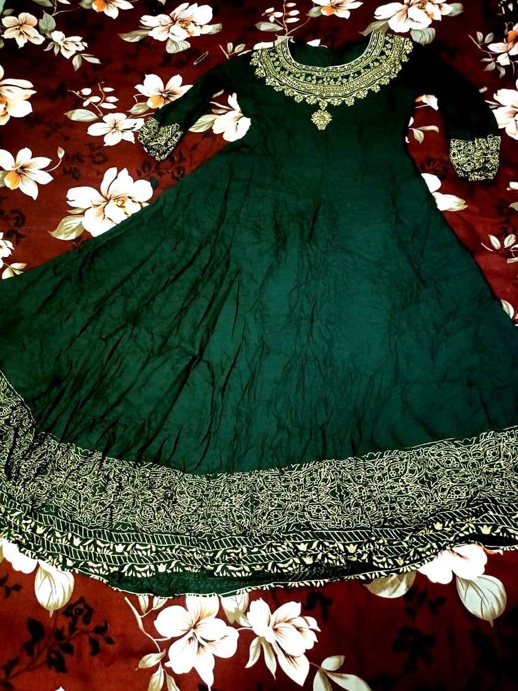 Elegant Emerald Green Anarkali