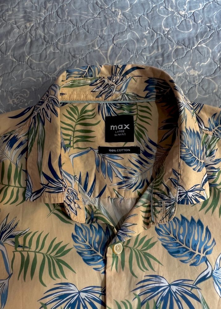 MAX Large Slim Fit Floral Shirt
