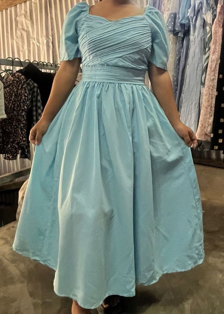 Light Blue Midi Dress