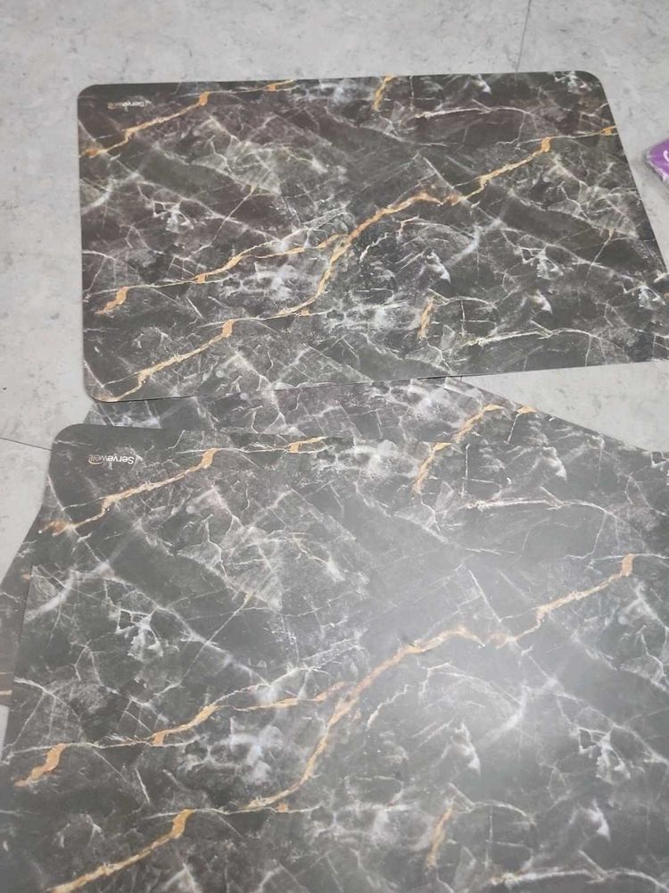 Marble Placemats (Set of 6) &amp; Ganapati Idol