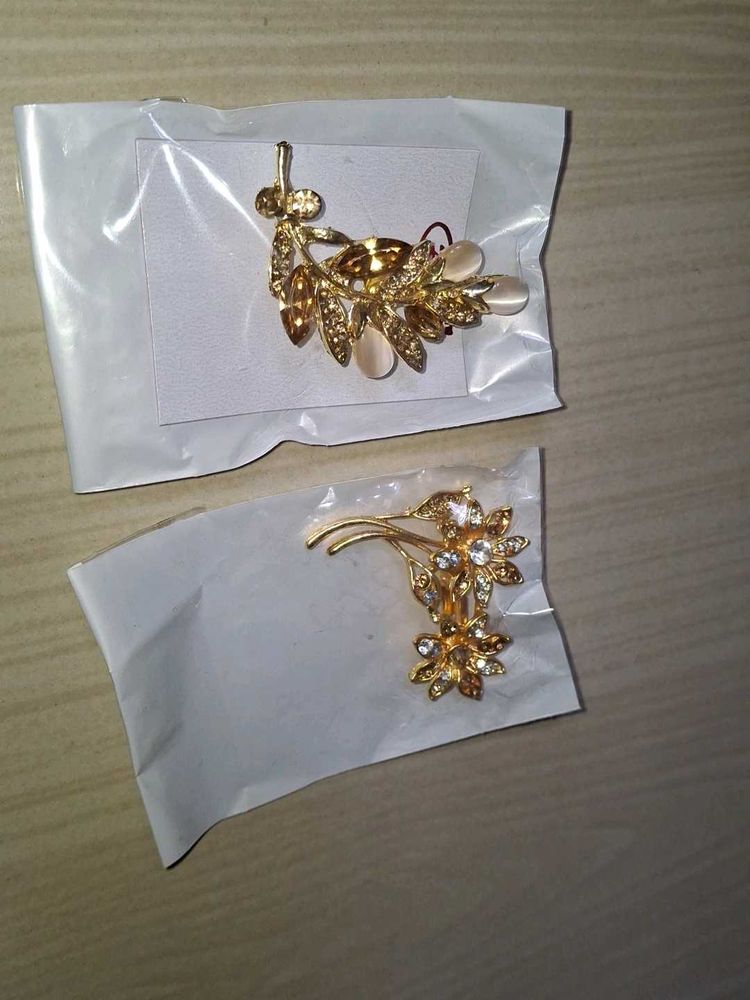 Floral Gold Brooch Pins -2