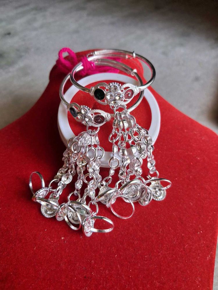 Baby Silver Bangles O To 1 Year