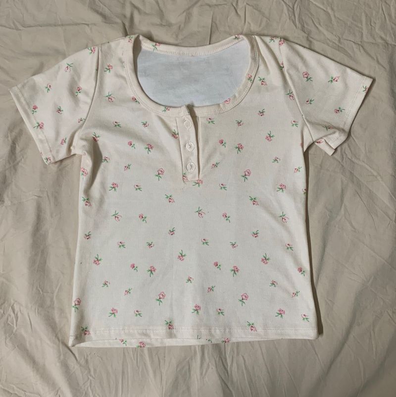 Floral Print Crop Top