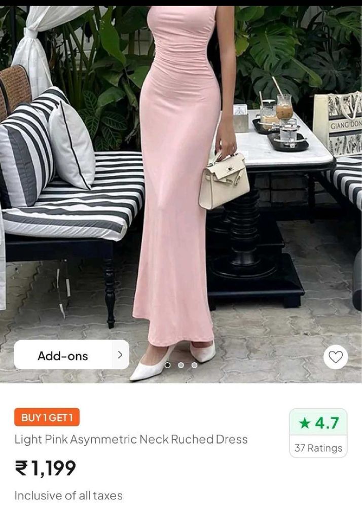Pink Ruched Bodycon Dress