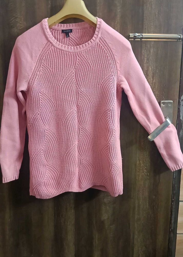 Negotiable : Pink Knitted Pullover Sweater