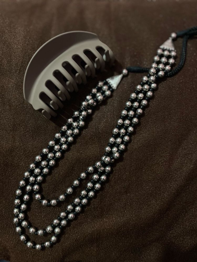 Beaded Necklace and hair clip