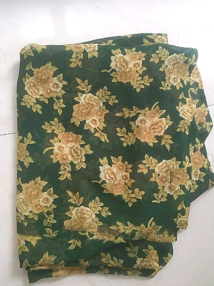 Green Floral Saree