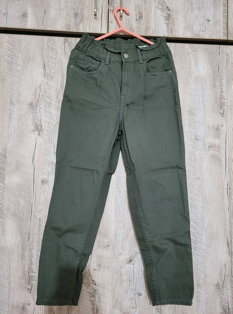 Olive Green High Waisted Pants
