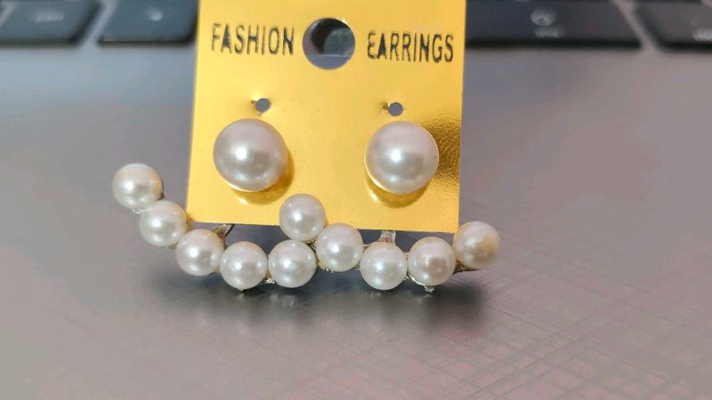 Pearl Ear Cuffs &amp; Stud Earrings