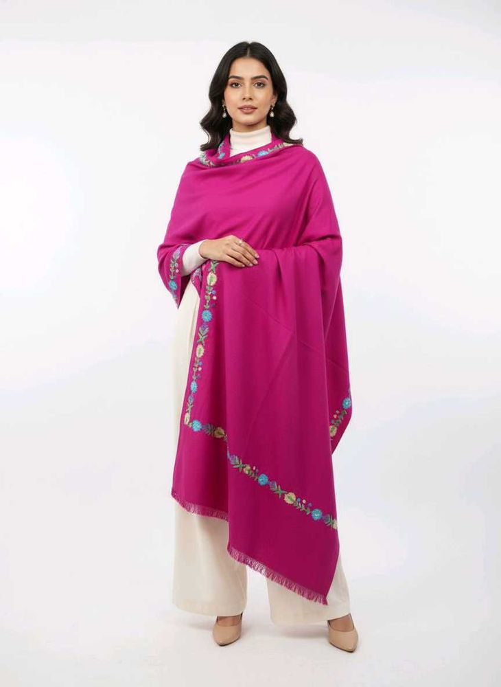 Elegant Embroidered Winter Shawl