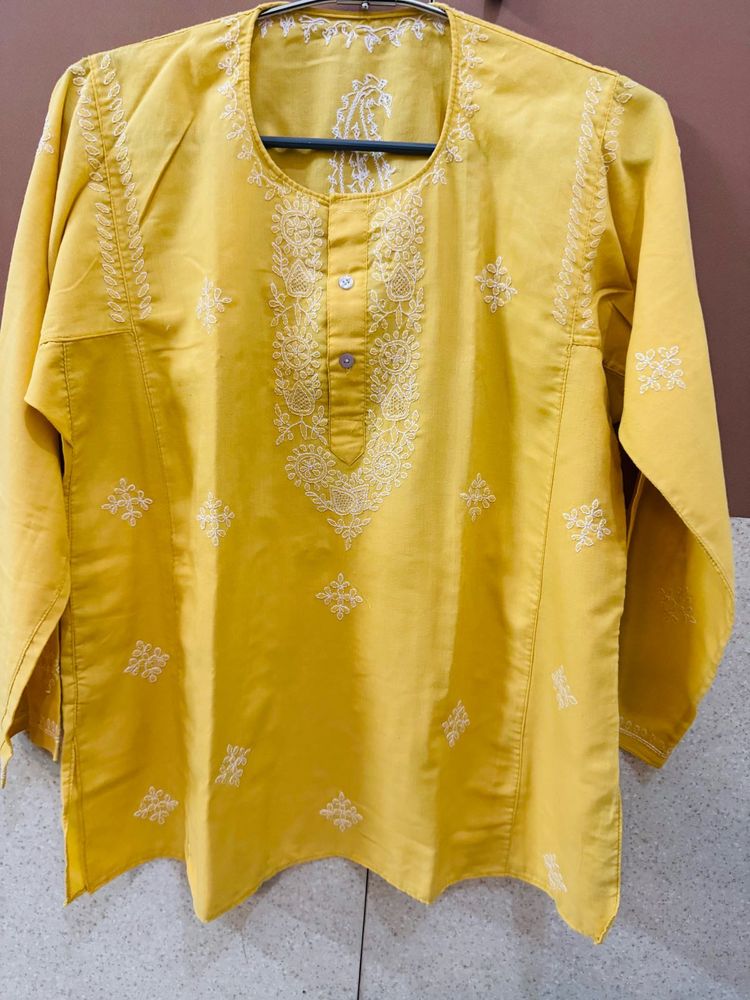 Short Chikankari Kurti