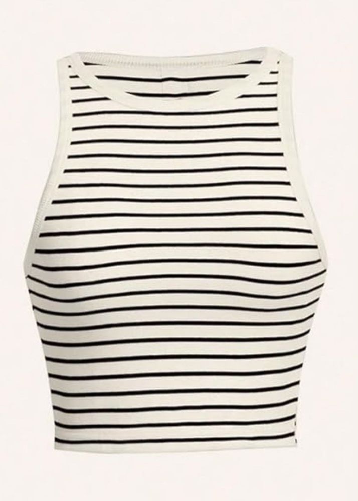 Striped Tank Crop Top