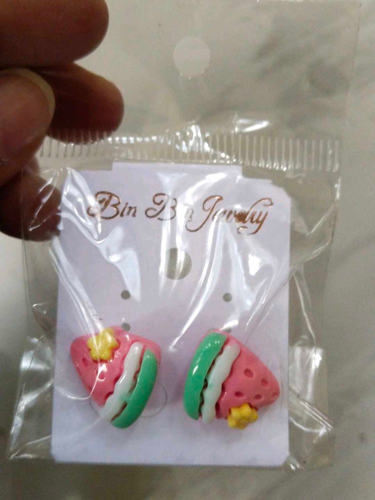 Cute Watermelon Slice Earrings