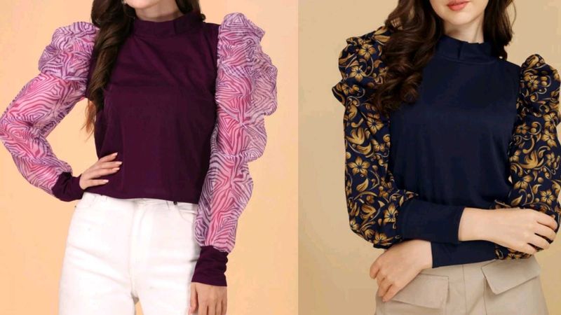 2 Stylish Puff Sleeve Top