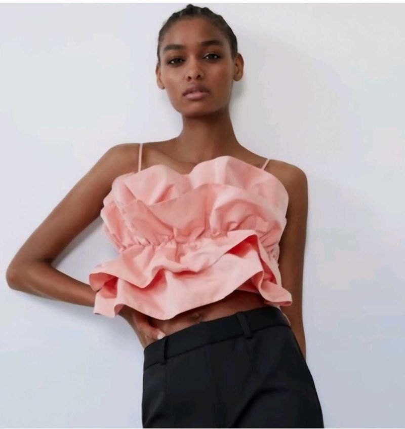 Zara Taffeta Crop Top- Barely Used Once