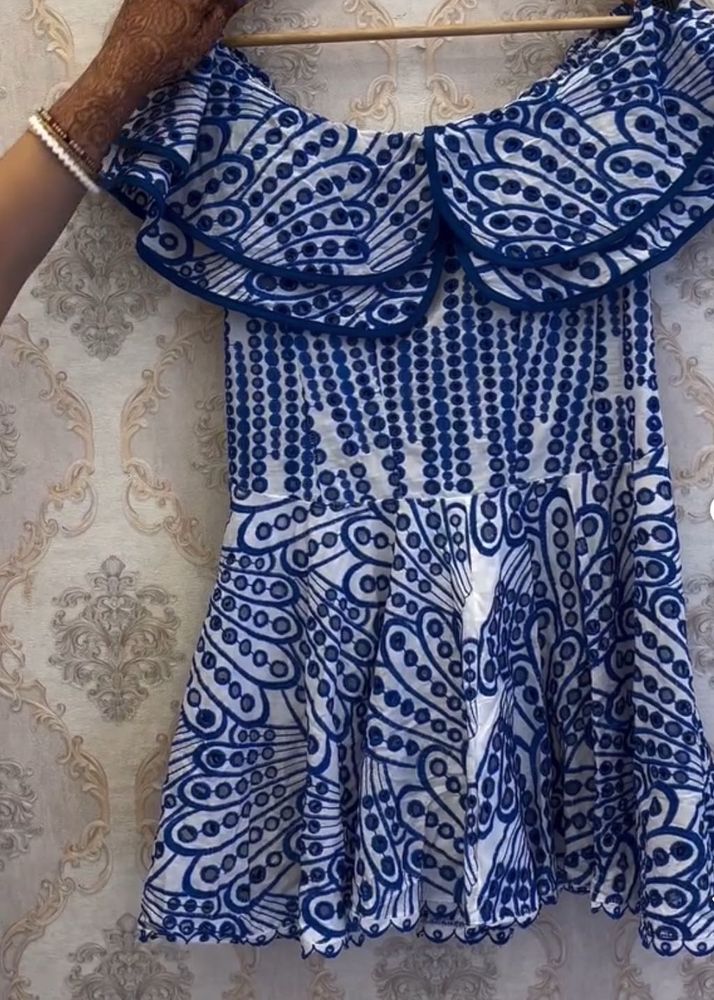 Blue &amp; White Mini Dress