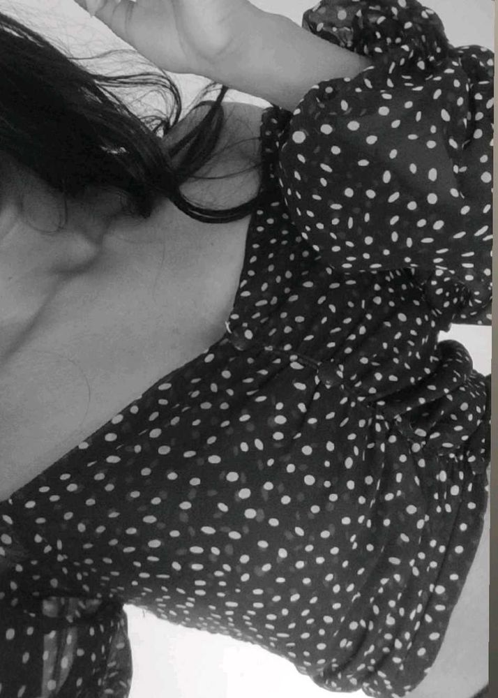 Pretty Polka Dotted  Top