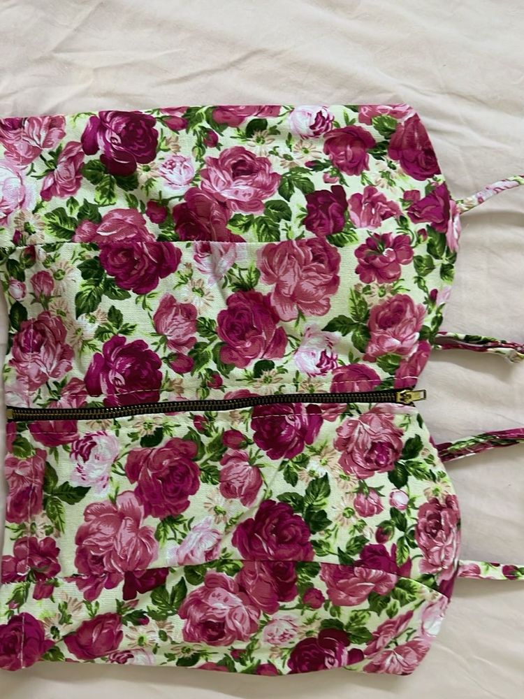 Corset top floweral design