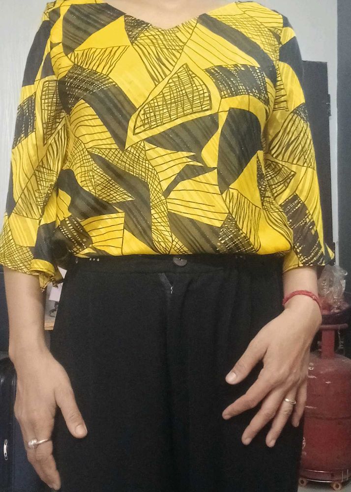 Stylish Geometric Print Top pick any 1 no additing