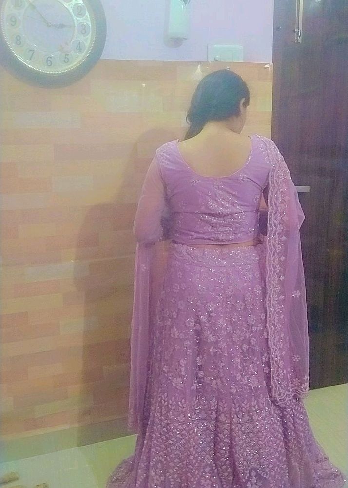 Lavender Colour Lehenga  Choli