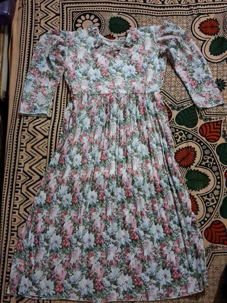 Vintage Floral Midi Dress