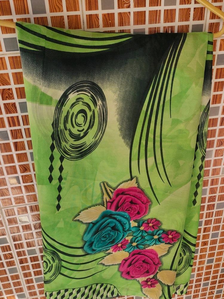 Flower Print Saree