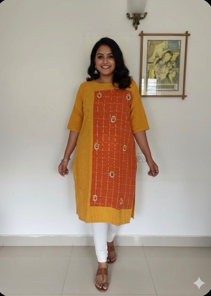 Stylish Yellow &amp; Orange Kurta
