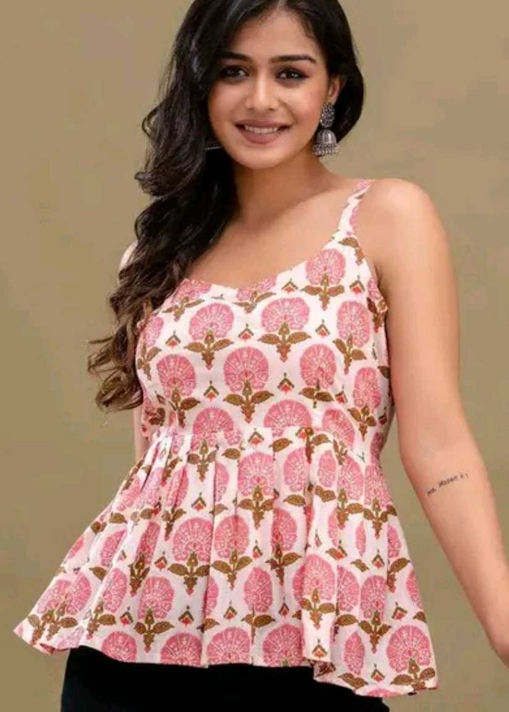 Floral Print Sleeveless Top