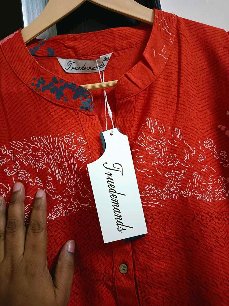 Beautiful Floral Print Branded  Kurta