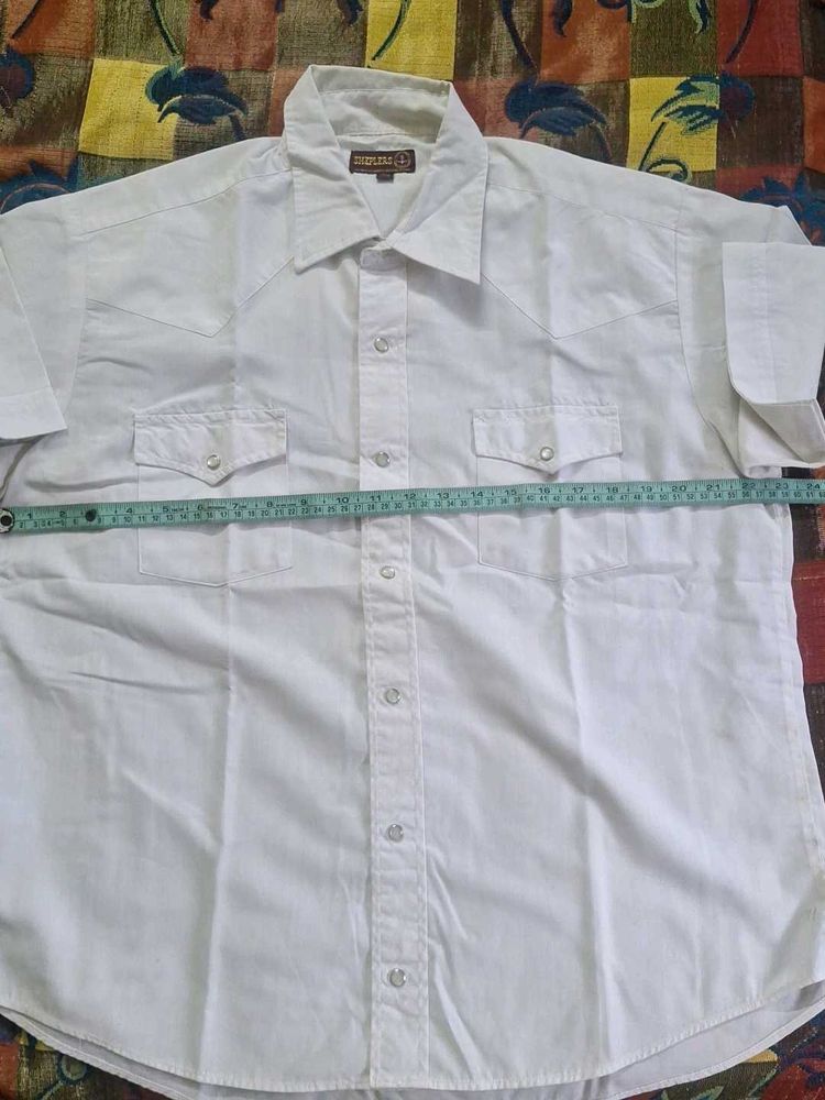 White Short Half Stylish Shirt