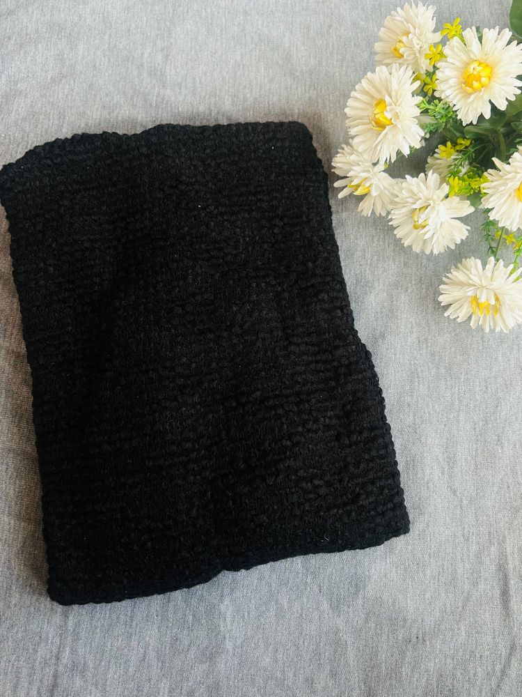 Black Sweat Fabric Shrug
